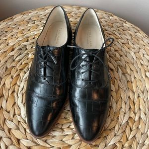 Cole Haan Modern Classics black crocodile leather Oxford (womens)